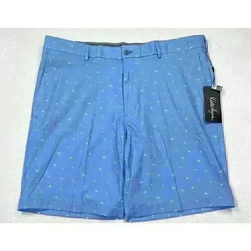 Walter Hagen Perfect 11 Golf Shorts Men's Size 40 Blue 9" Inseam Flat Front NWT